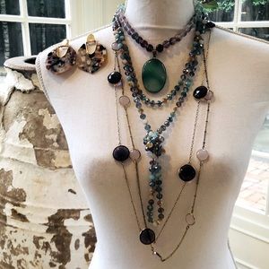 Gorgeous lot of Fluorite,Beads and Costume Jewelry